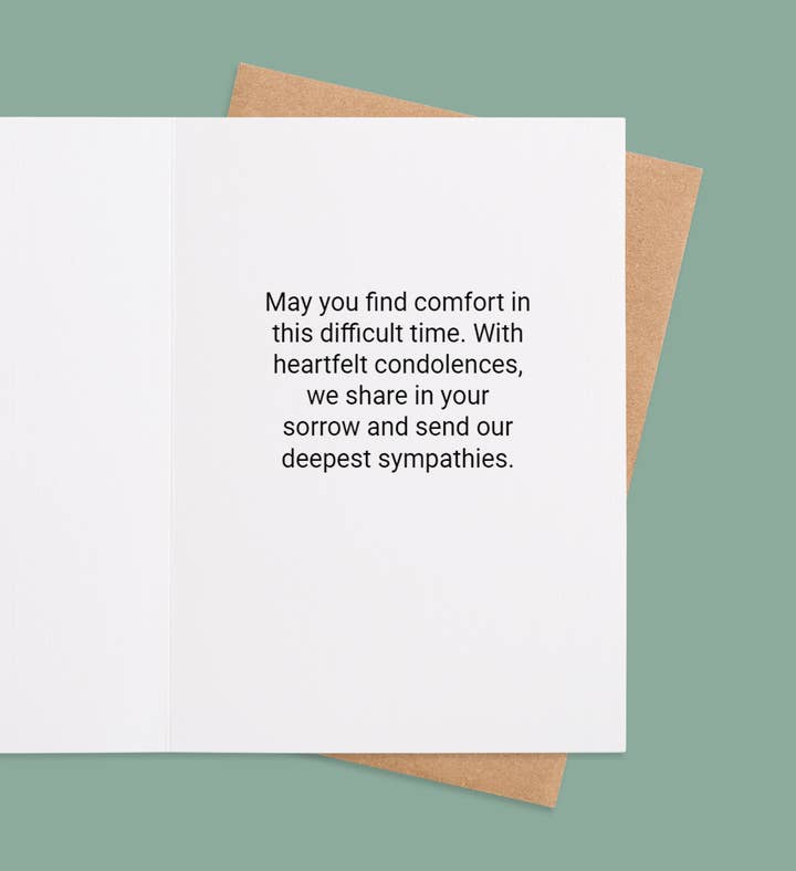 Eternal Embrace Pet Sympathy Photo Greeting Card Inside Image