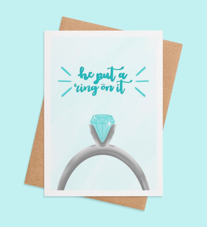Ring Of Endless Love Engagement Greeting Card