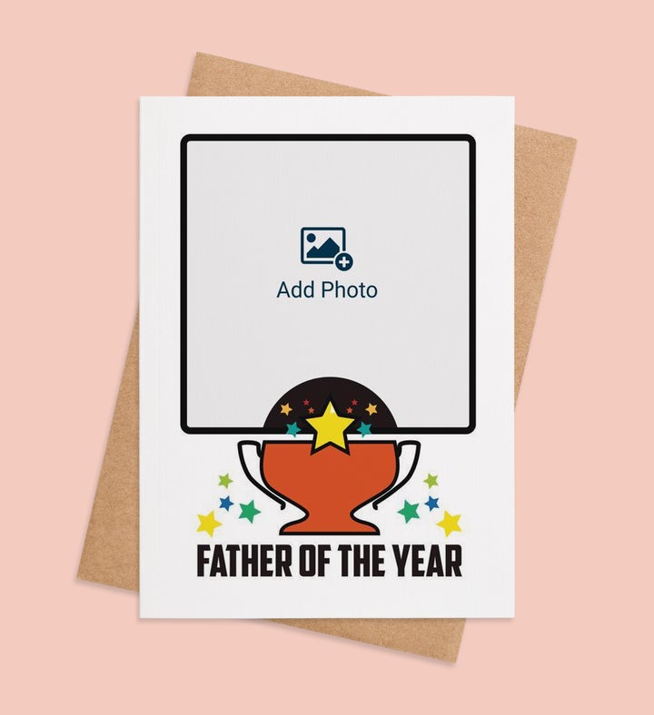 Star Studded Dad'S Day Birthday Photo Greeting Card Image