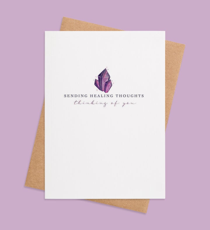 Amethyst Embrace Get Well Greeting Card Image
