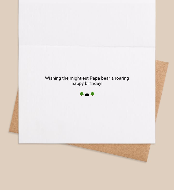 Bear Y Special Birthday Birthday Greeting Card Inside view