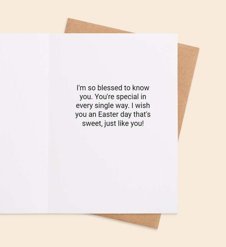 Bunny Kisses & Wishes Greeting Card Inside view