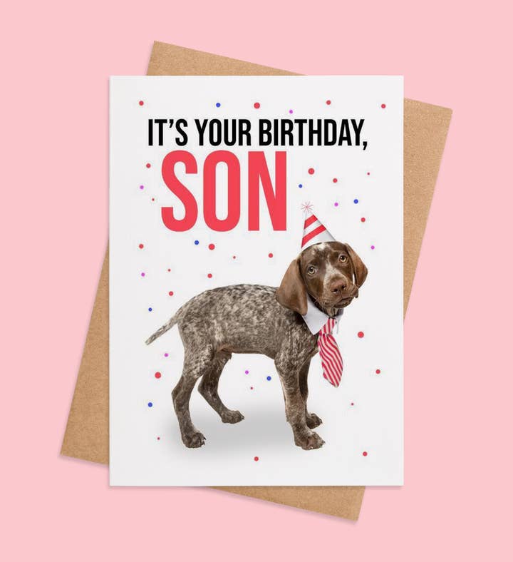 Paws Itively Birthday, Son! Birthday Greeting Card Image