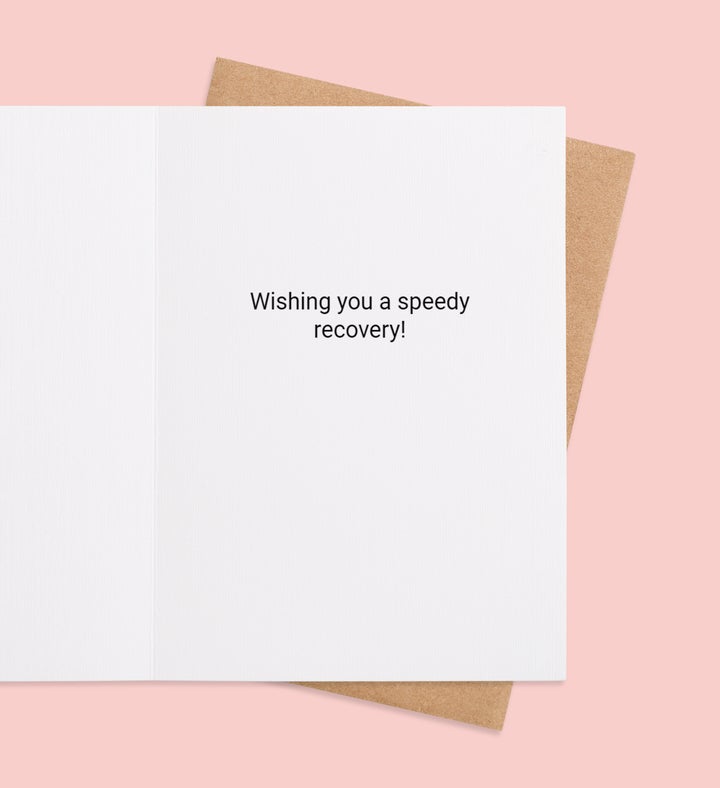 Polka Dot Pick Me Up Get Well Greeting Card Inside Image