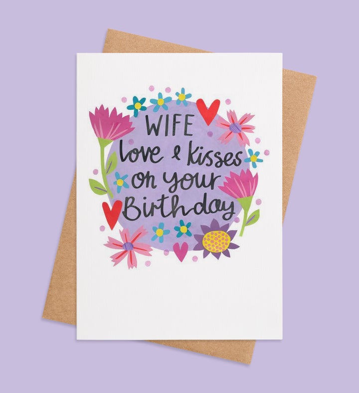 Blissful Kisses To My Wife Greeting Card