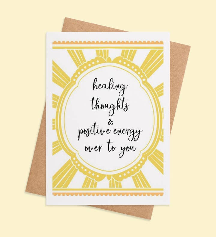 Radiant Vibes Of Healing Get Well Greeting Card Image