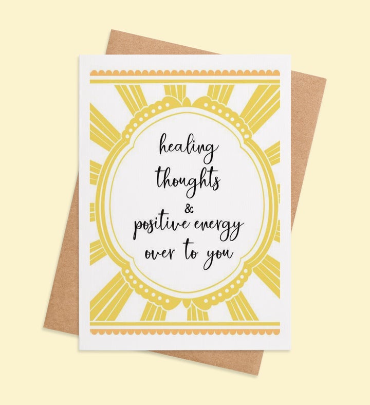 Radiant Vibes Of Healing Get Well Greeting Card Image