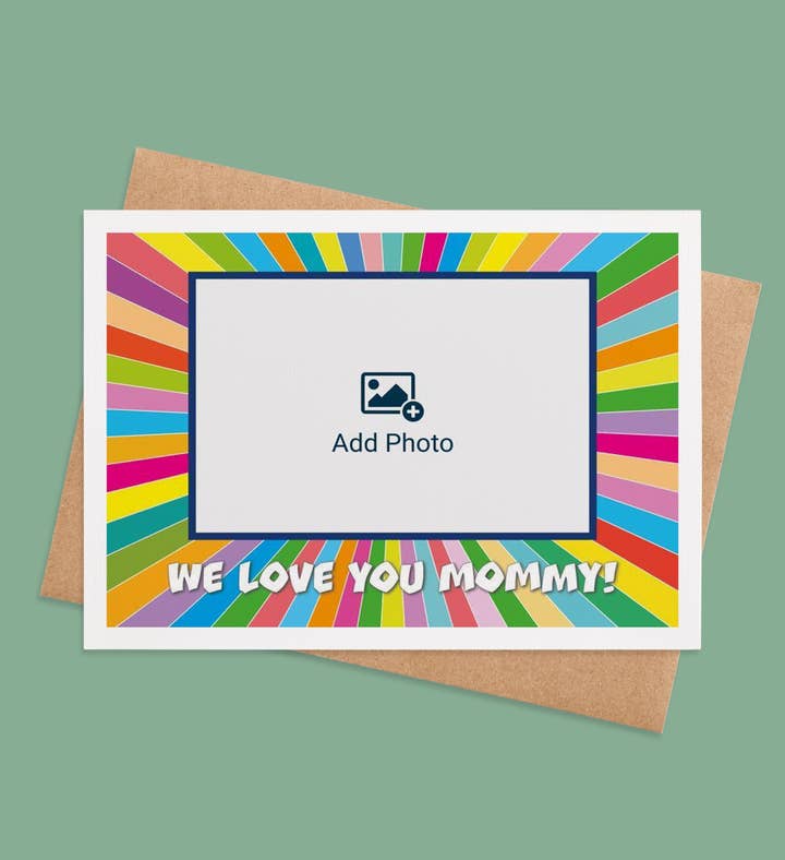 Mommy’S Rainbow Love Birthday Photo Greeting Card Image