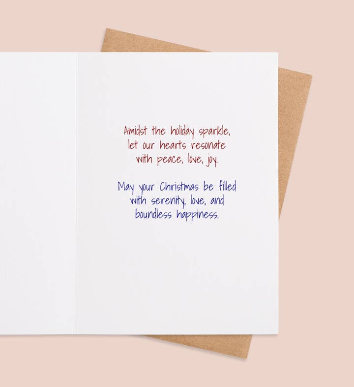 Stars Of Serenity Christmas Photo Greeting Card Inside Image