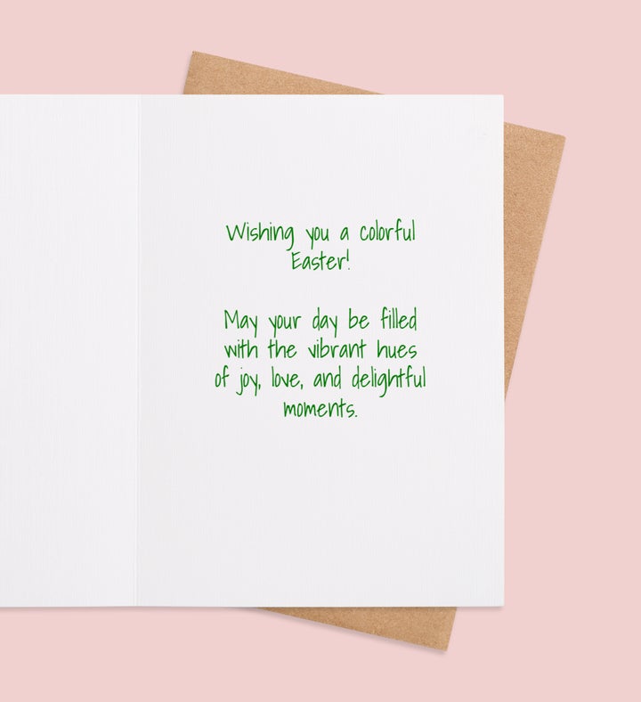 Palette Of Cheer Greeting Card Inside view