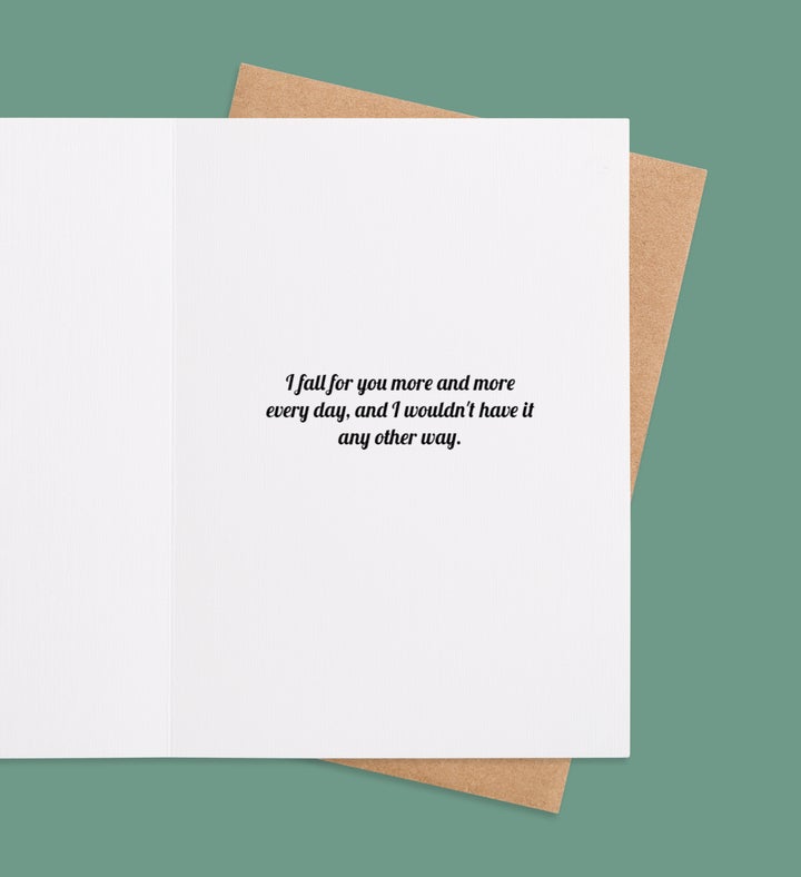 Falling For You Daily Love Romance Greeting Card Inside Image