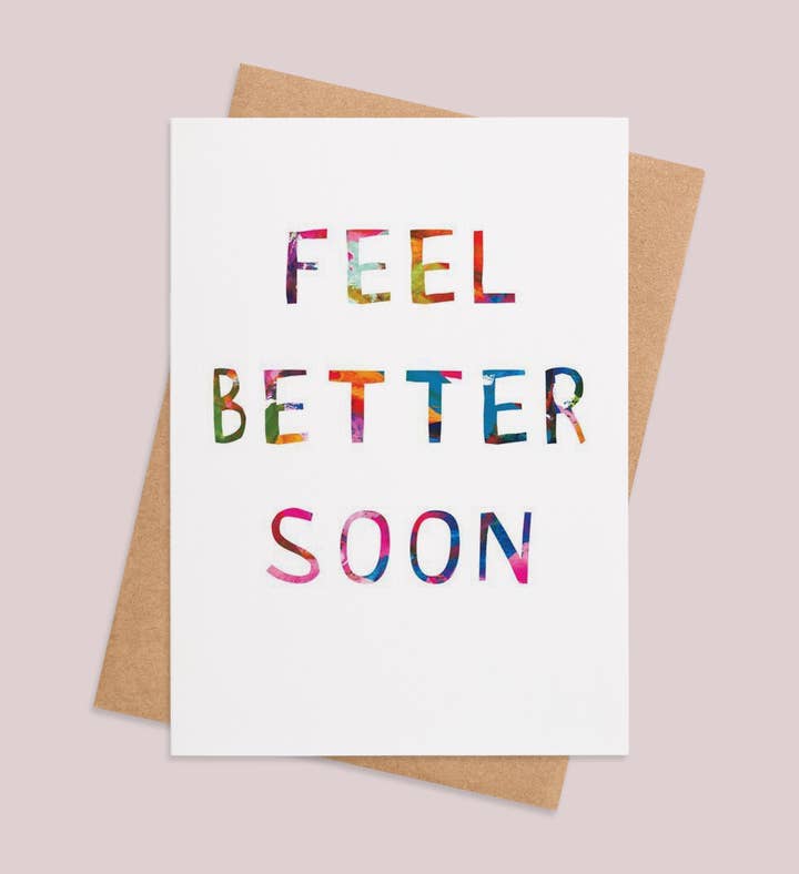 Vibrant Healing Wishes Get Well Greeting Card Image