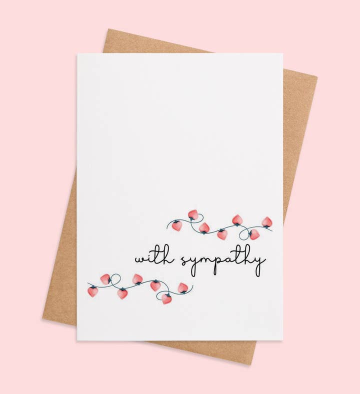 Hearts Entwined Sympathy Greeting Card Image