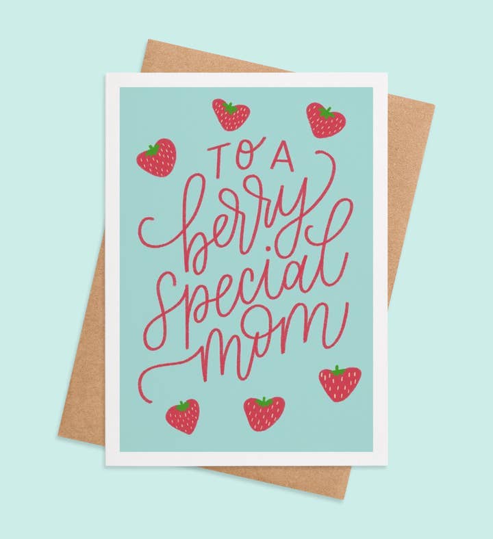 Berry Best Mom Birthday Greeting Card Image