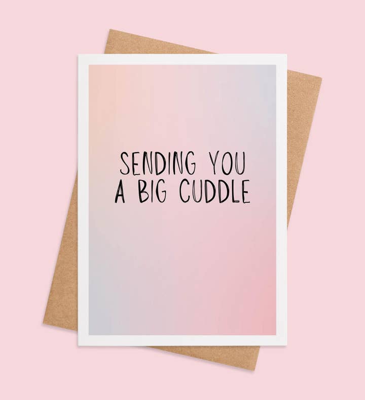 Cuddle Wave Connection Friendship Greeting Card Image