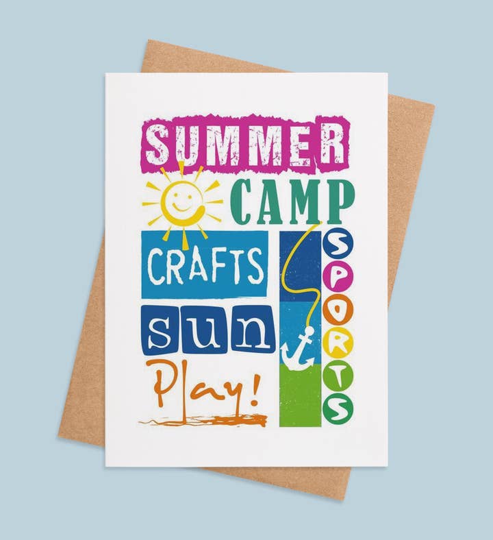 Sunny Camp Adventures Just Because Greeting Card Image
