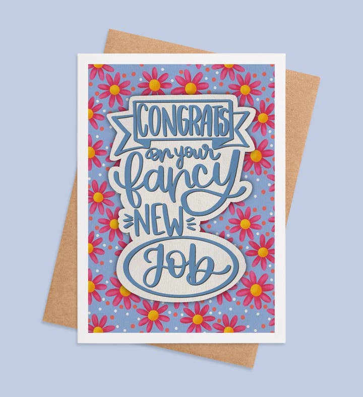 Fancy Job Fiesta New Job Greeting Card Image