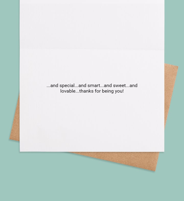 You Are Simply The Best Kid Just Because Greeting Card Inside Image