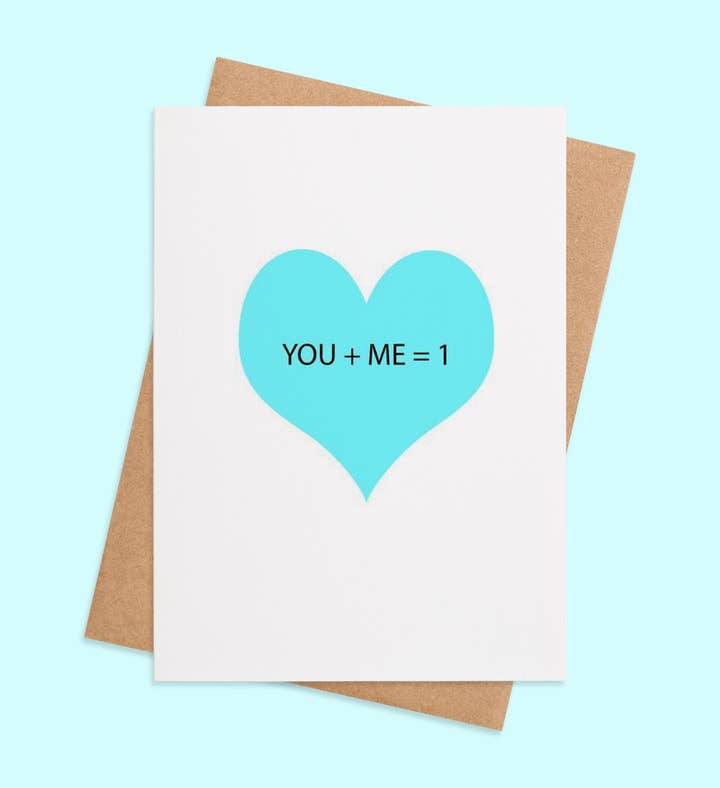 Love Equation Anniversary Greeting Card Image