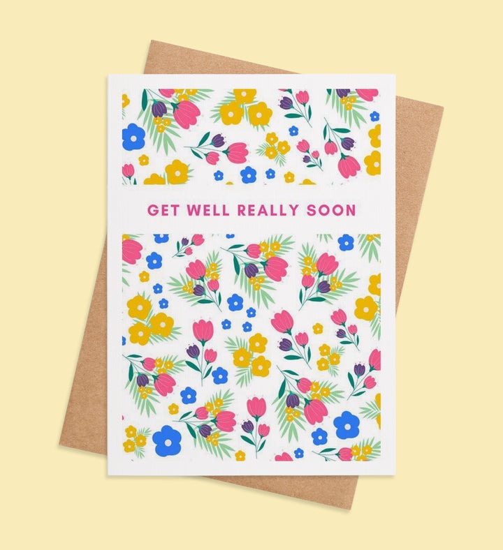 Blooming Wishes For Wellness Get Well Greeting Card