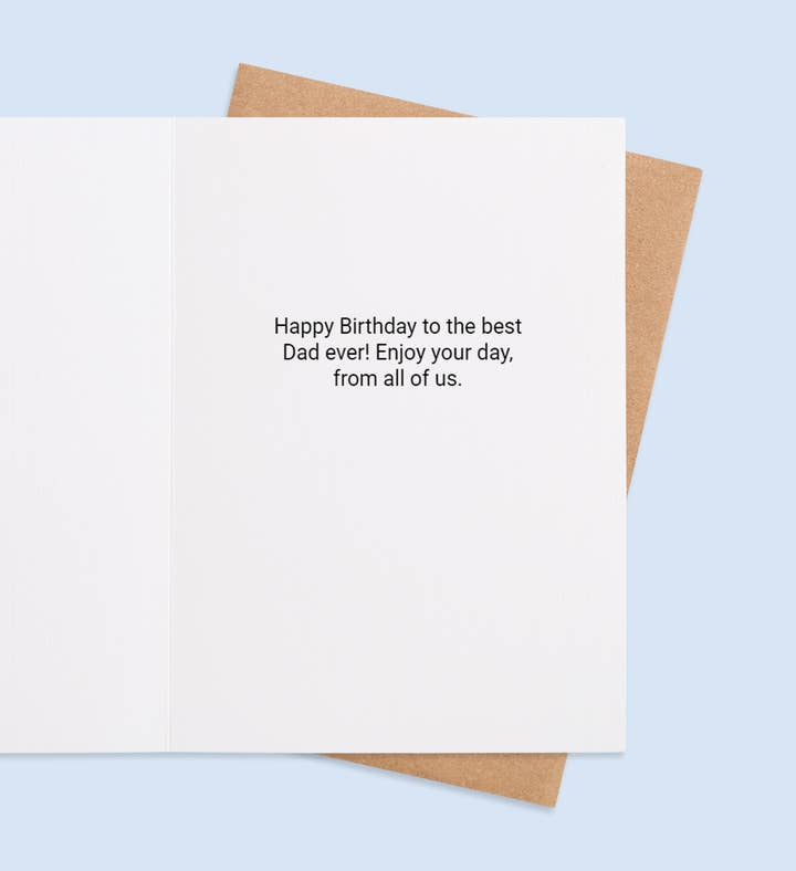 Dazzling Dad Celebration Birthday Greeting Card Inside Image