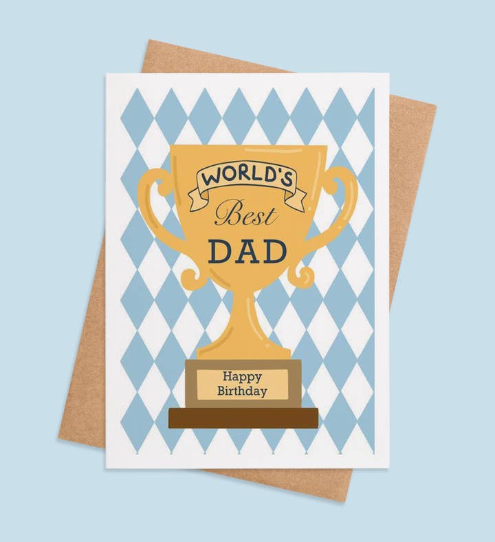 Trophy Dad Ventures Birthday Greeting Card Image