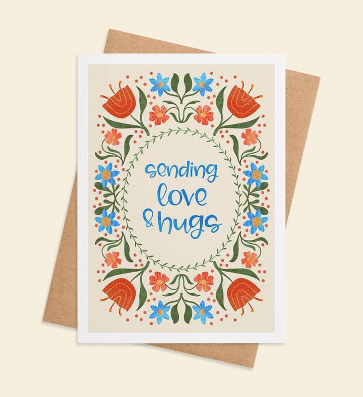 Hugs & Heartfelt Healing Get Well Greeting Card Image