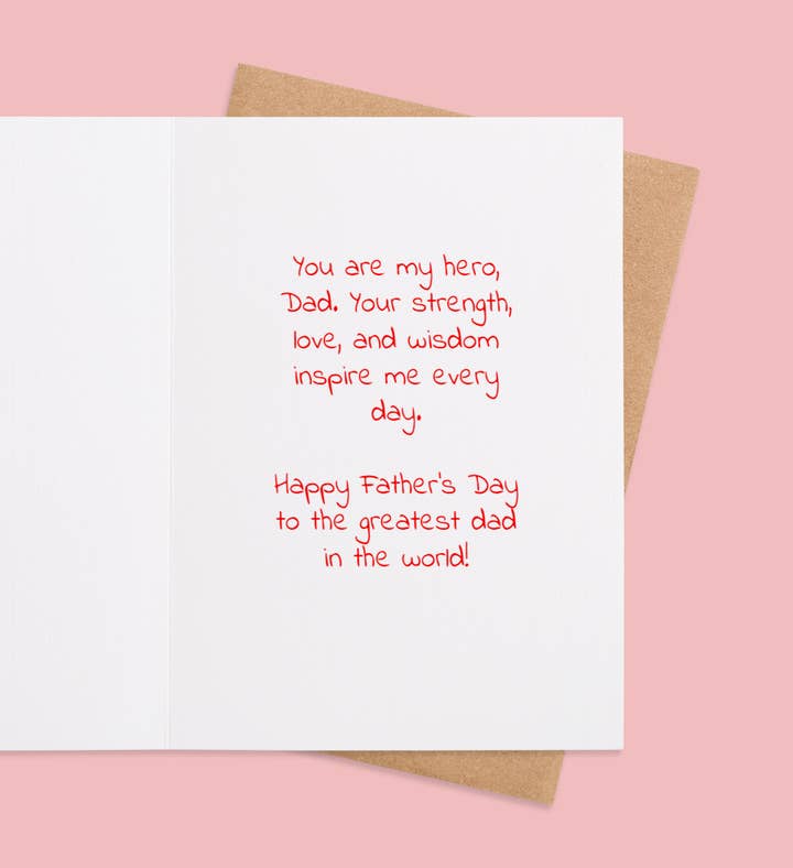 Heroic Heartstrings Birthday Greeting Card Inside Image