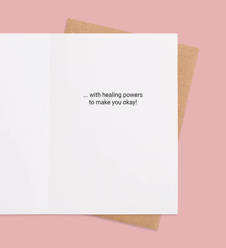Super Healing Hero Get Well Greeting Card Inside Image