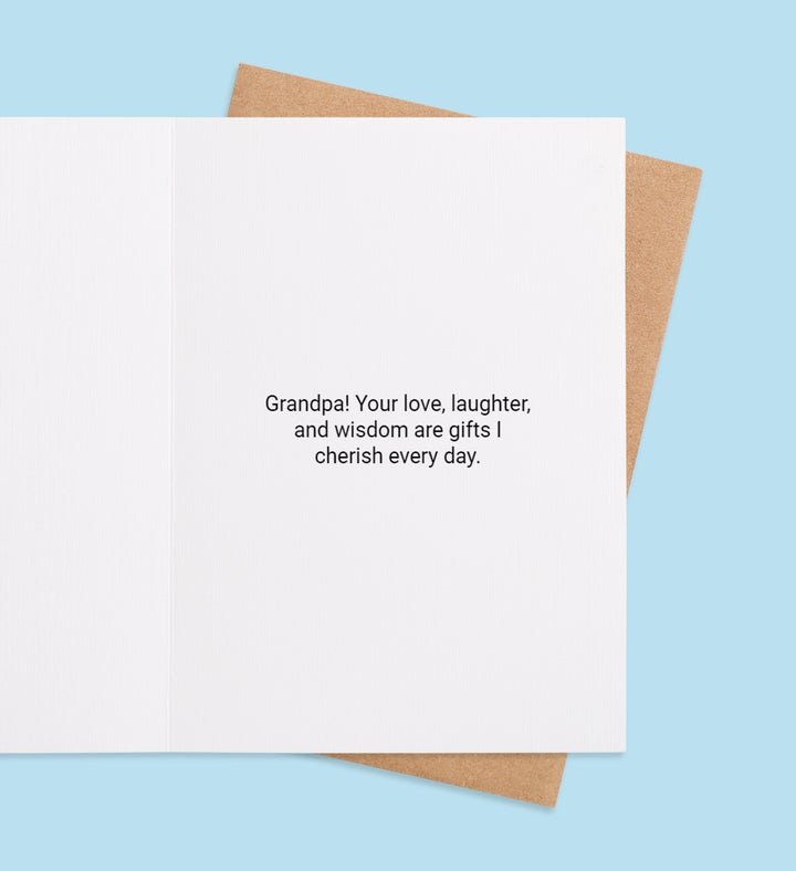 Grand Champion Grandpa Birthday Greeting Card Inside view