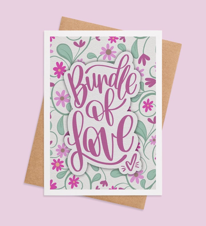 Blooming Hearts Delivery New Baby Greeting Card