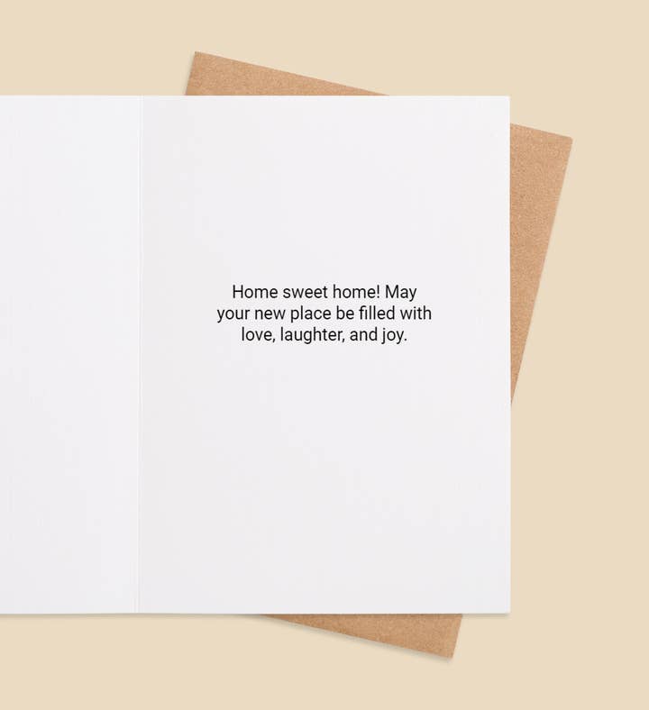 Floral Foundations: New Beginnings Housewarming Greeting Card Inside Image