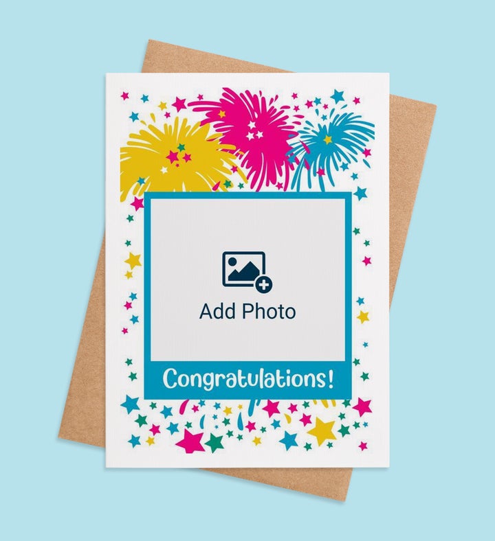 Stars Of Success Congratulations Photo Greeting Card