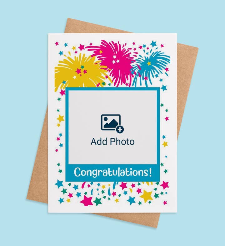 Stars Of Success Congratulations Photo Greeting Card Image