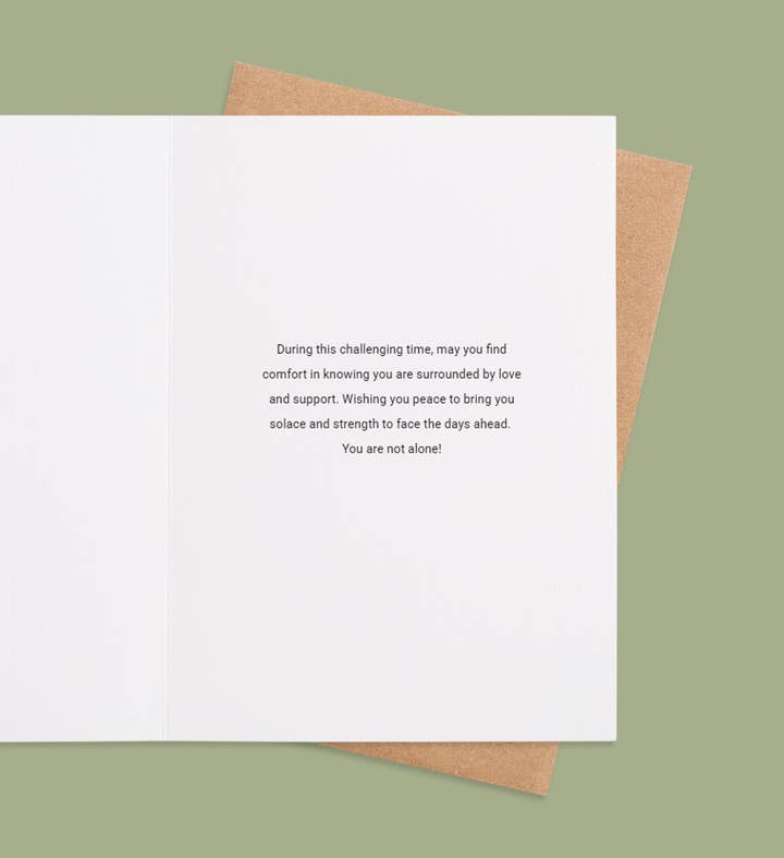 Beneath The Whispering Blooms Encouragement Greeting Card Inside Image