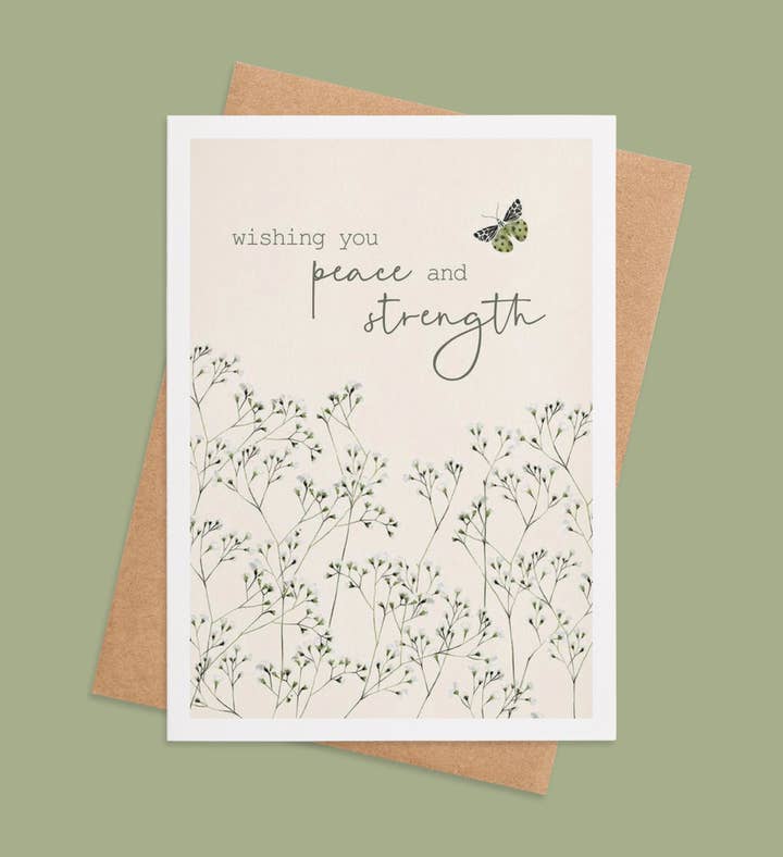 Beneath The Whispering Blooms Encouragement Greeting Card Image