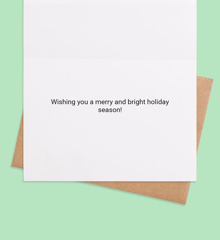 Twinkling Cheer Christmas Greeting Card Inside view