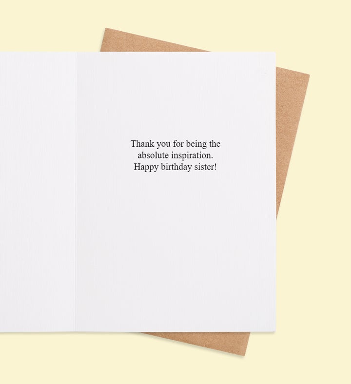 Sisterly Sunshine Birthday Greeting Card Inside view