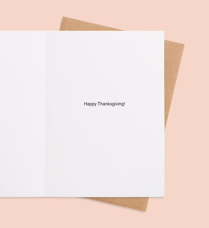 Thanks And Giving Thanksgiving Greeting Card Inside view