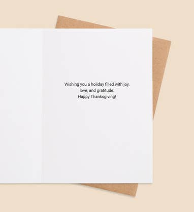 Harvest Of Gratitude Thanksgiving Greeting Card Inside view