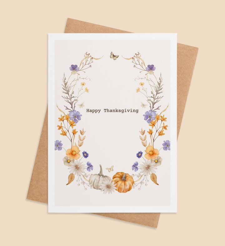 Harvest Whimsy Thanksgiving Greeting Card