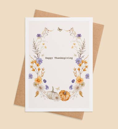 Harvest Whimsy Thanksgiving Greeting Card