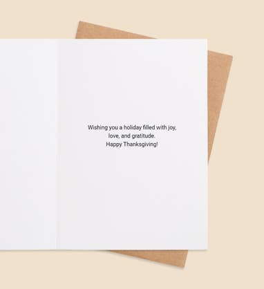 Gratitude Blooms Thanksgiving Greeting Card Inside view