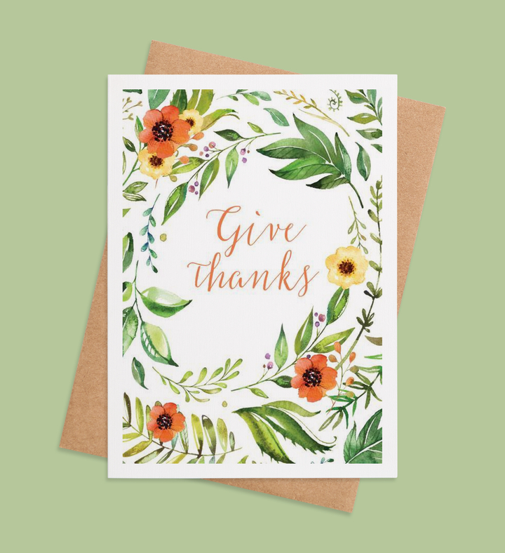 Harvest Thanks Bouquet Greeting Card Image