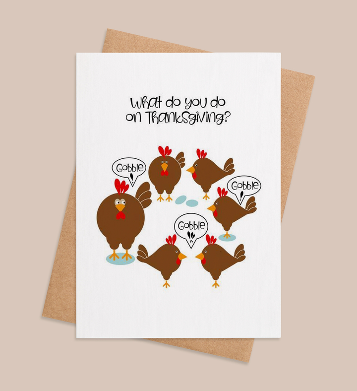 Gobble Gab Greeting Card