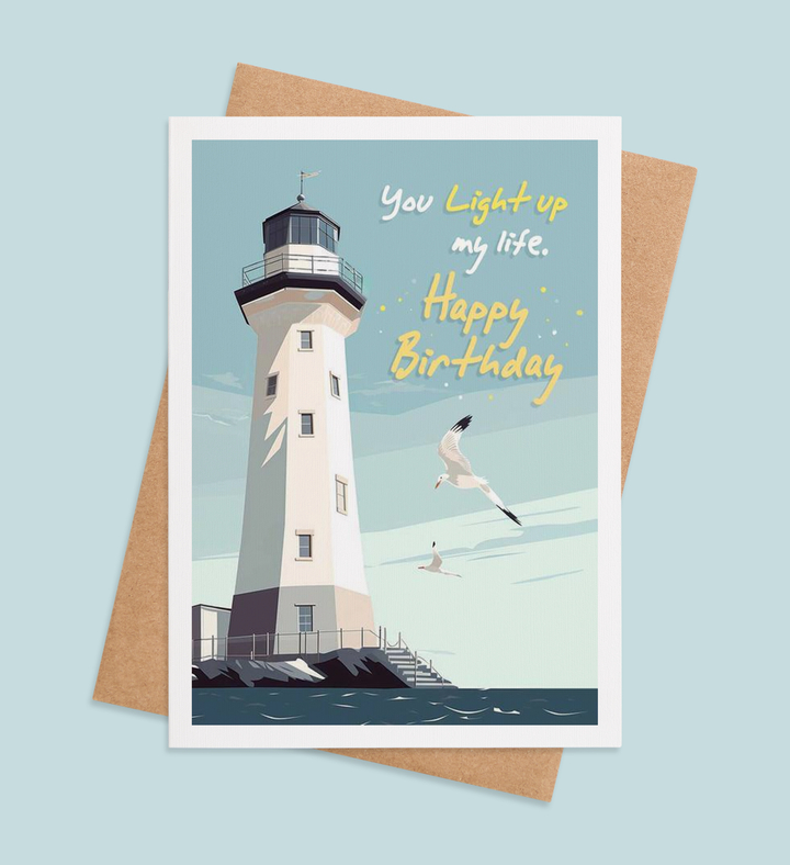 Beacon of Birthday Joy Greeting Card