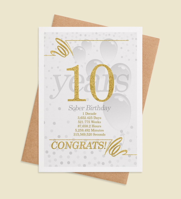 Golden Decade of Strength Greeting Card Image