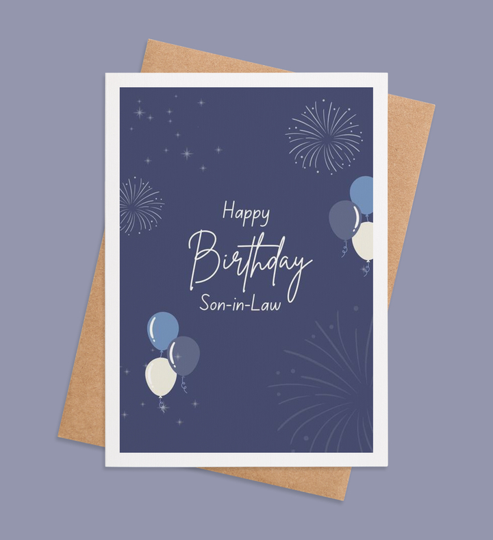 Ballooning Celebrations for Son-in-Law Greeting Card