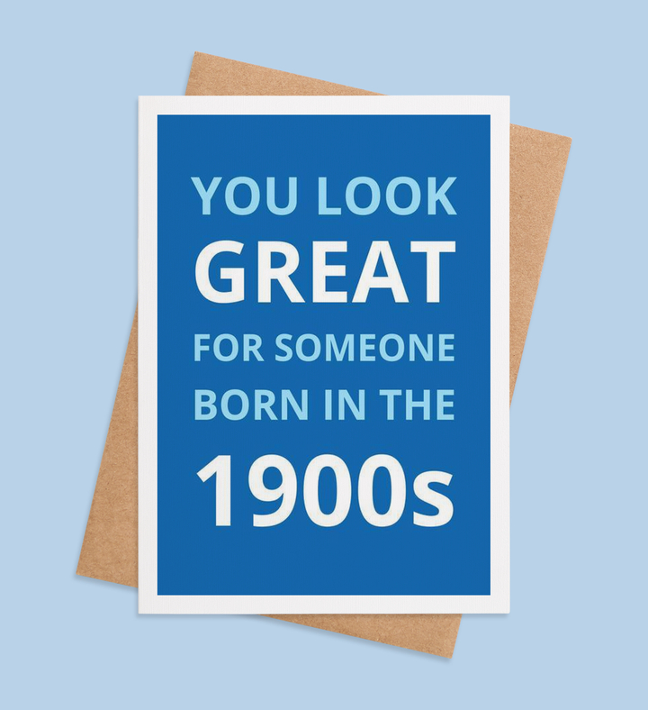 Timeless Charm: Born in the 1900s Greeting Card