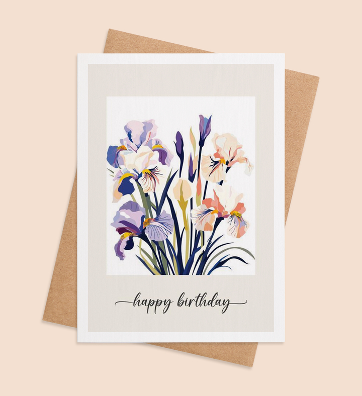 Iris Whispers of Joy Greeting Card